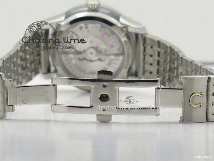 0823 De Ville Hour Vision Co-Axial 41mm SS V6F Best Edition Black Dial On SS Bracelet A BestValue 8277